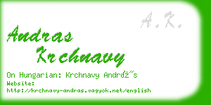 andras krchnavy business card